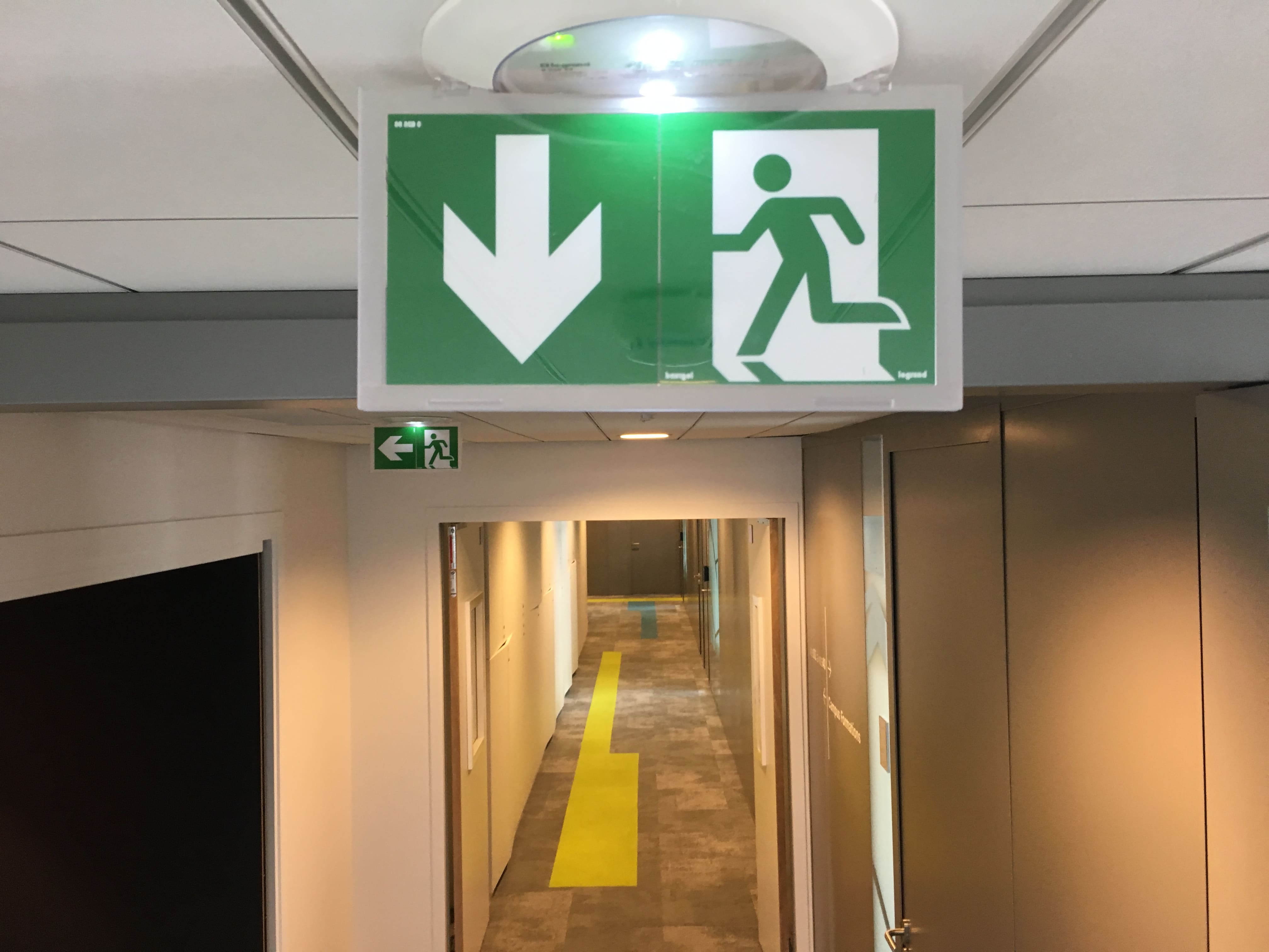 Signalisation de sortie en cas d'incendie